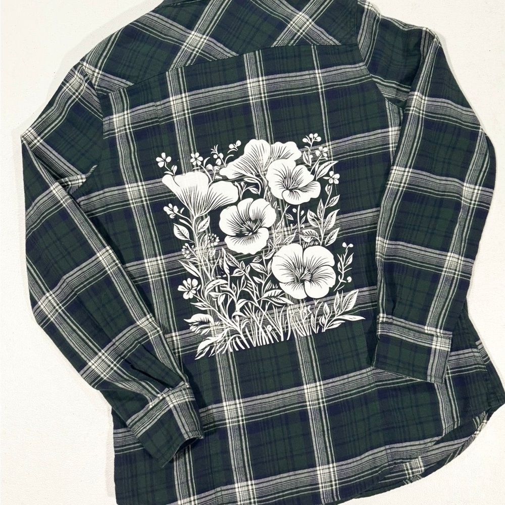 Floral Plaid Button Down Shirt